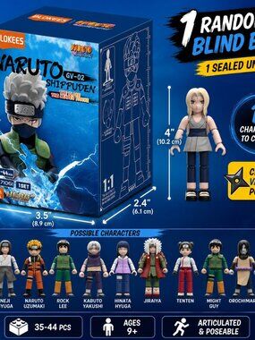 Naruto Shippuden Blokees GV-02 Blind Box Figure Model Kit 1 Random Unit